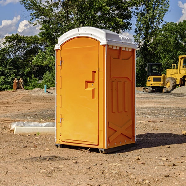 how often are the porta potties cleaned and serviced during a rental period in Charter Oak